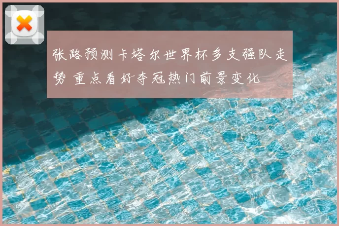 张路预测卡塔尔世界杯多支强队走势 重点看好夺冠热门前景变化